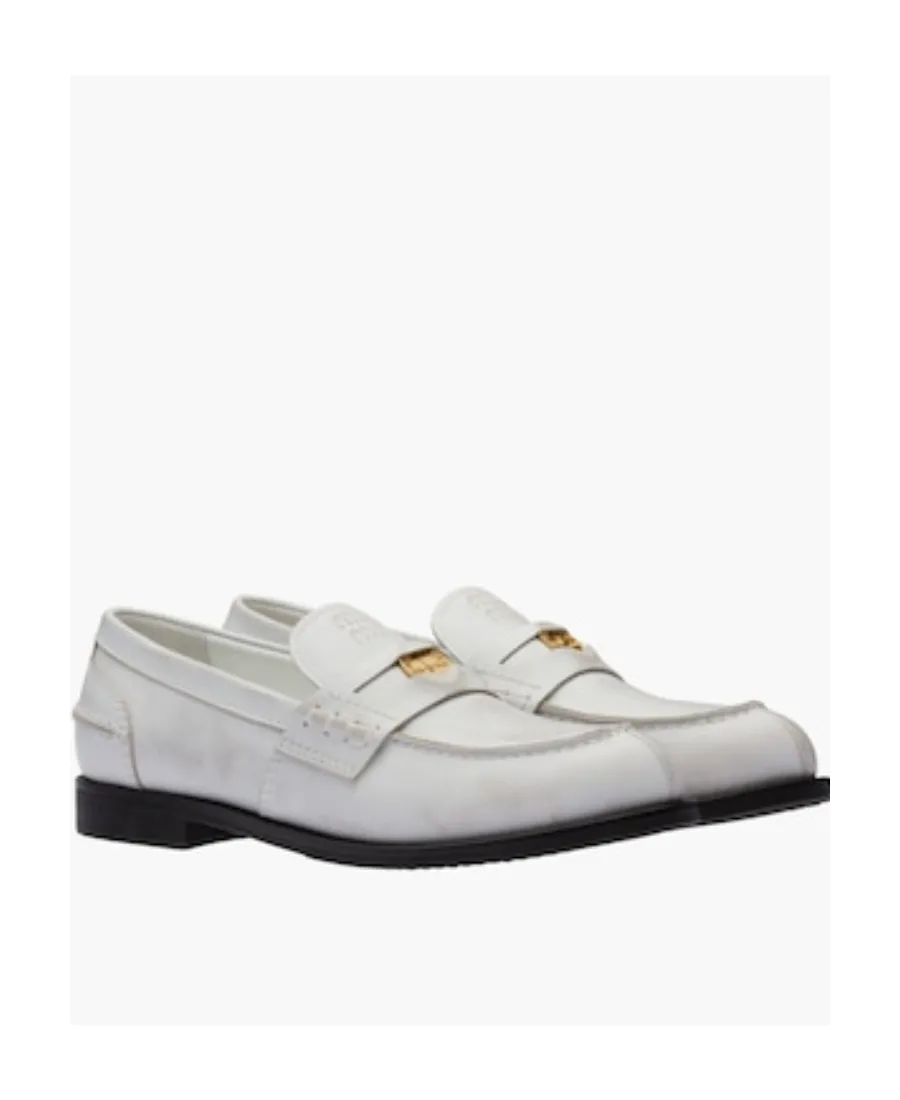 Miu Miu Logo Detailed Slip-On Penny Loafers