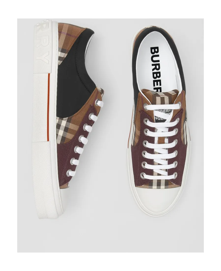 Vintage Check Patchwork Sneakers