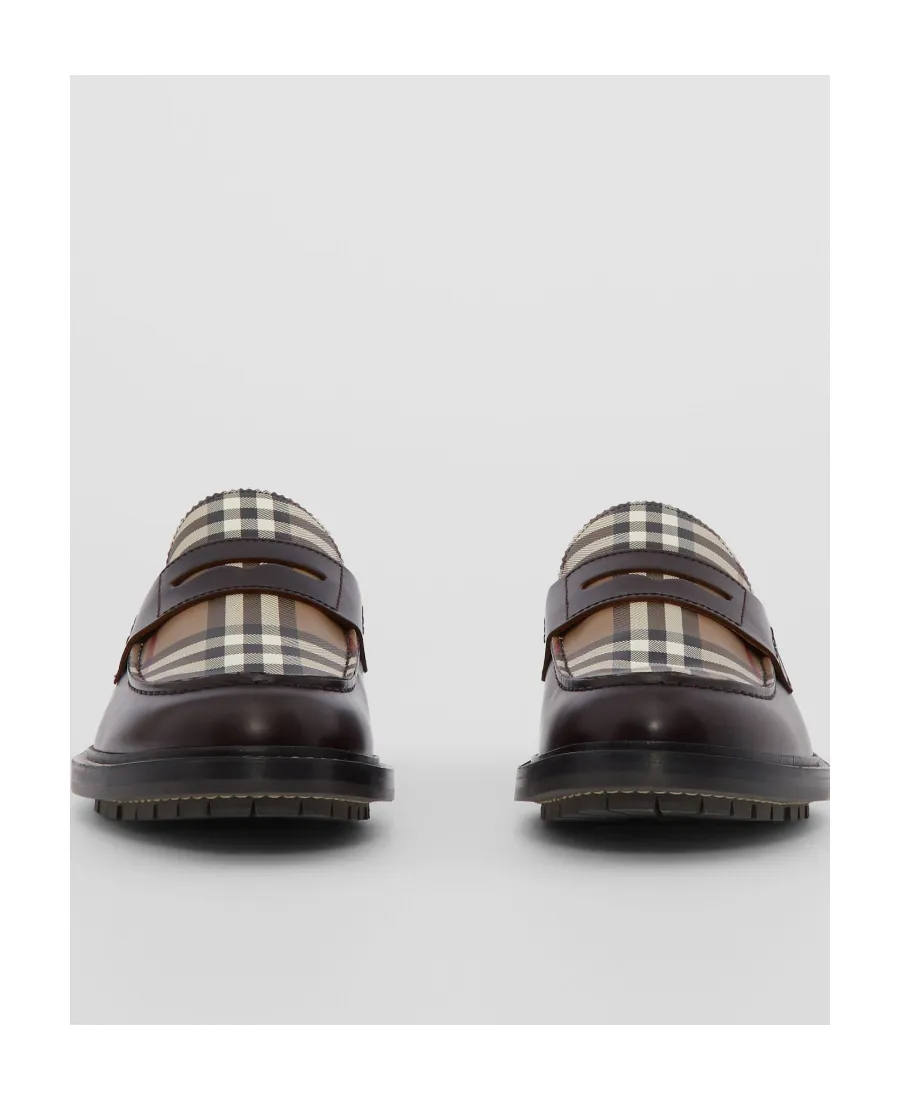 Vintage Check Leather Loafers