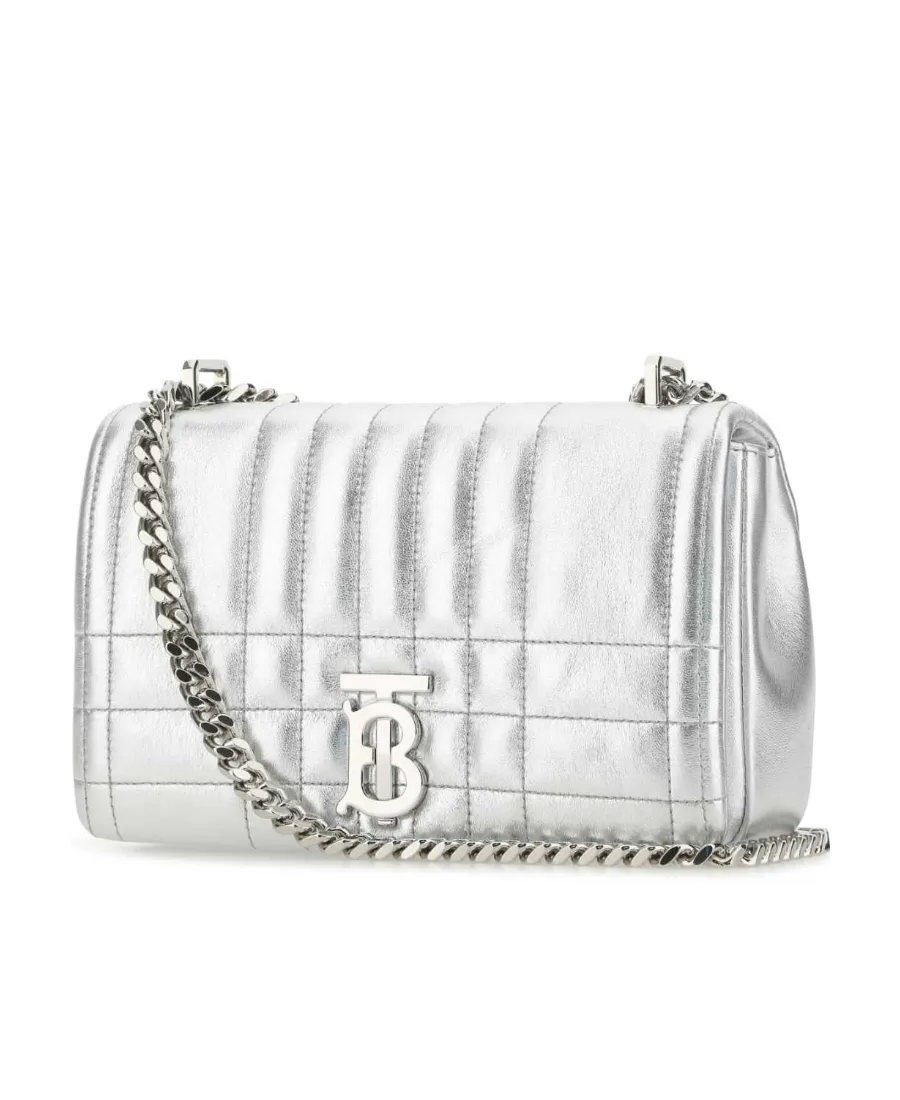 Burberry Logo Plaque Quilted Crossbody Bag