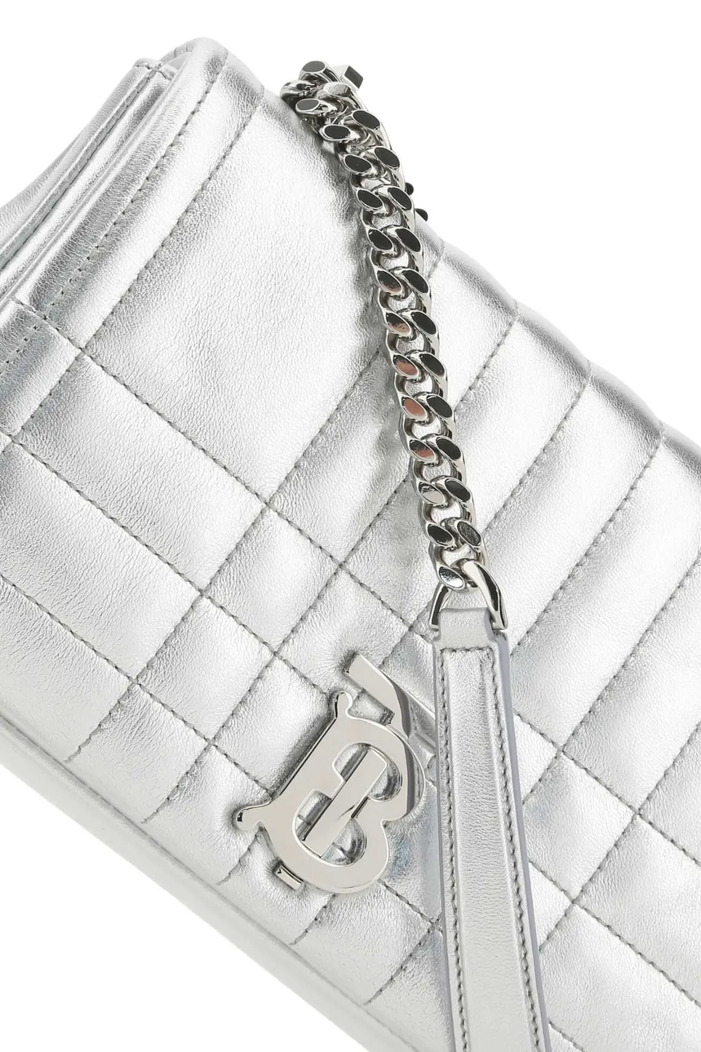 Burberry Logo Plaque Quilted Crossbody Bag