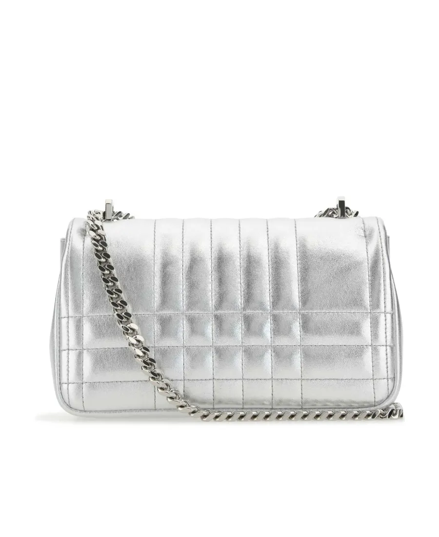Burberry Logo Plaque Quilted Crossbody Bag