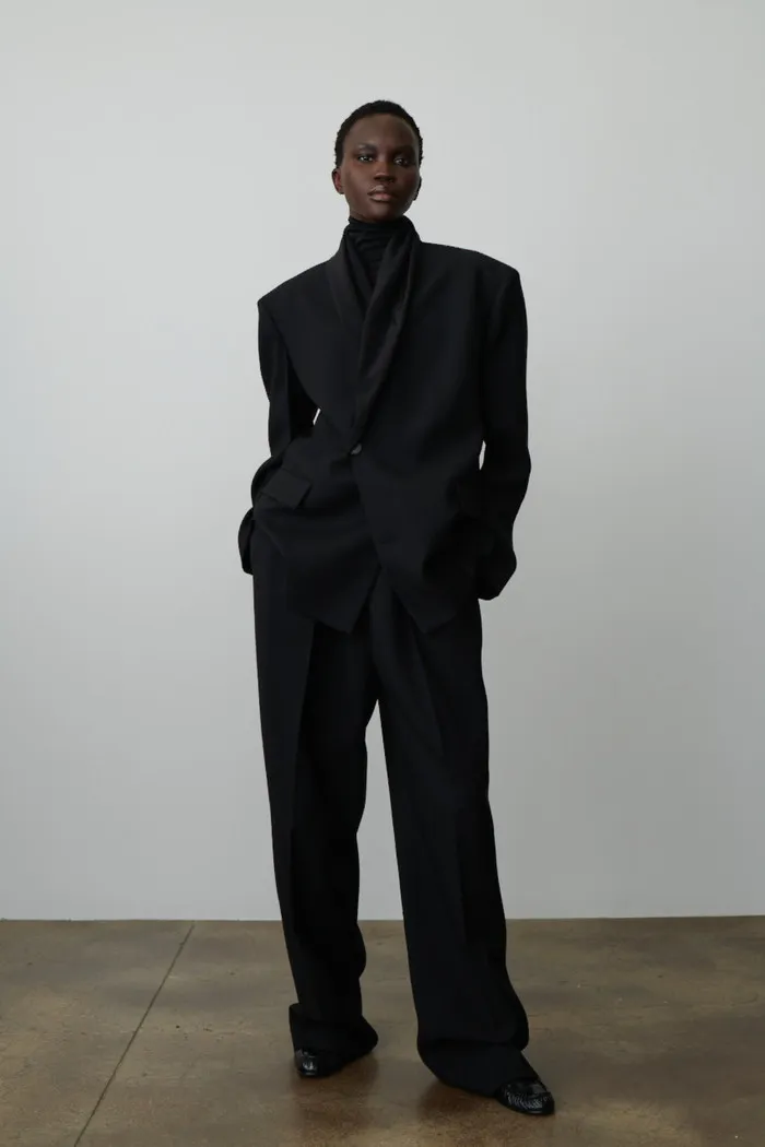 Double-Breasted Tuxedo Suit Coat