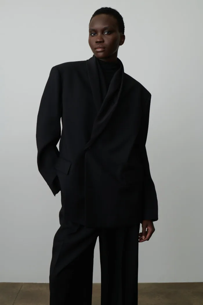 Double-Breasted Tuxedo Suit Coat