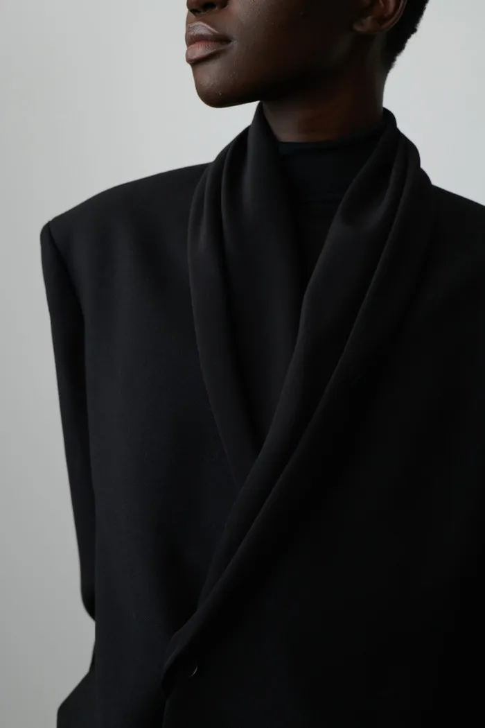 Double-Breasted Tuxedo Suit Coat