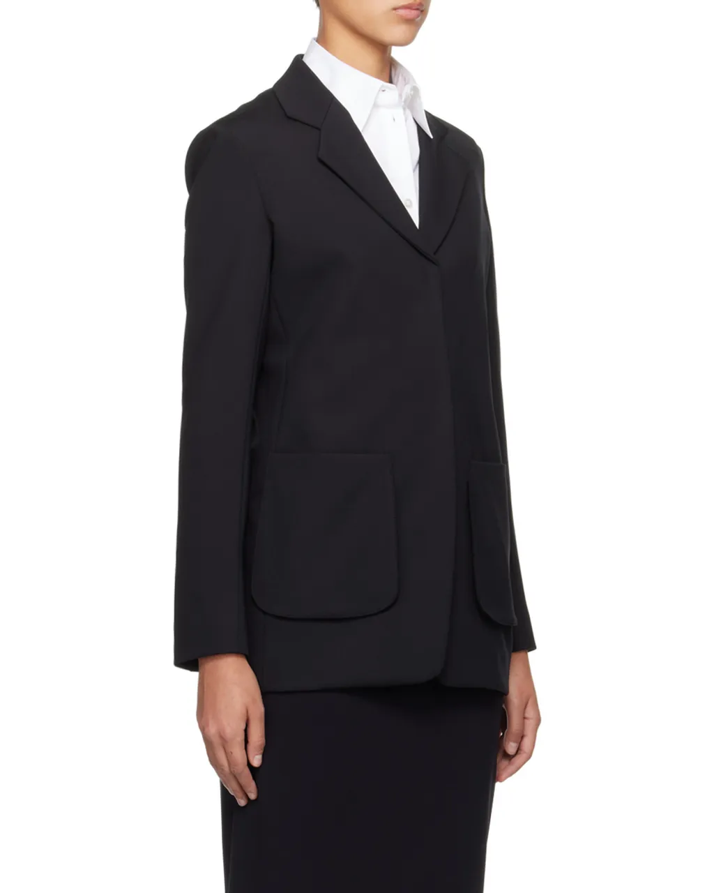 Patch-Pocket Long Blazer