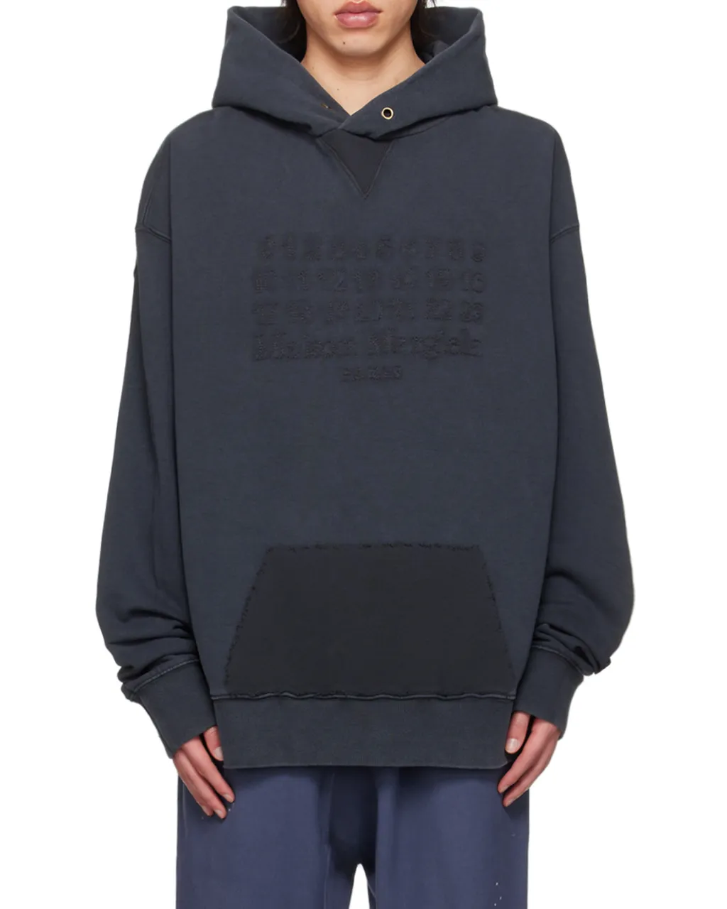 Maison Margiela Logo Embroidered Reverse Hoodie