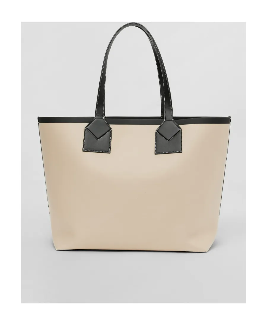 Burberry Logo Printed Large London Tote Bag