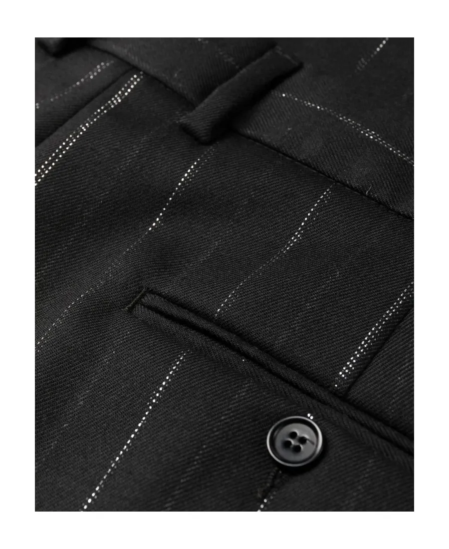 Layered-Waistband Wide-Leg Trousers