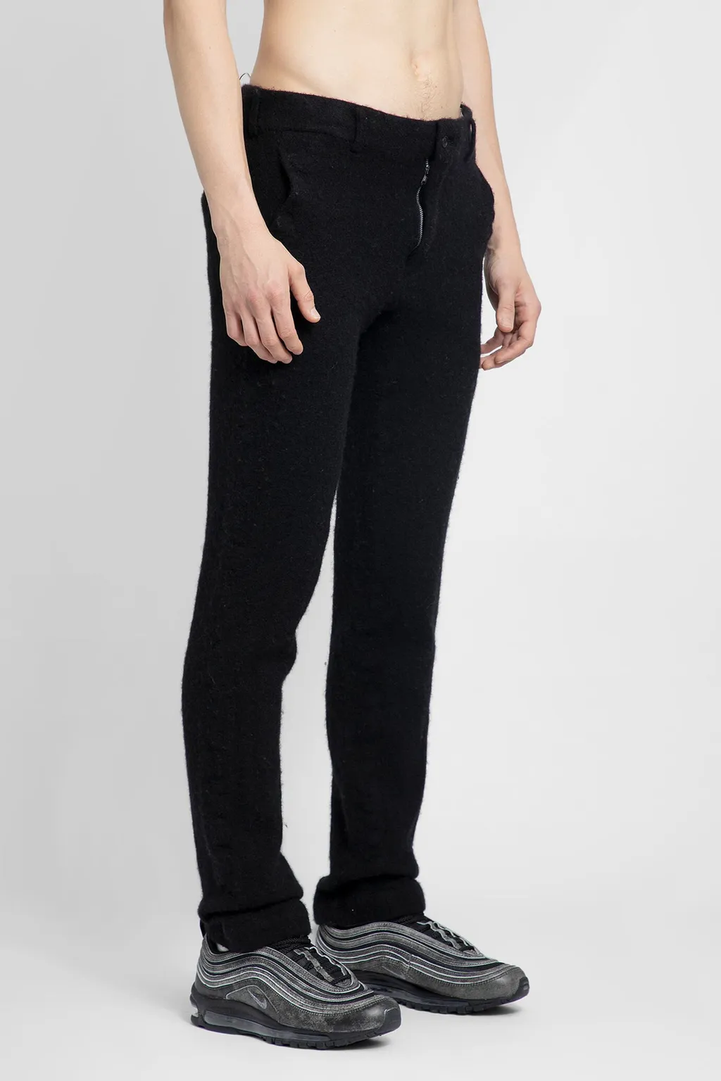 Straight-Leg Wool-Blend Trousers