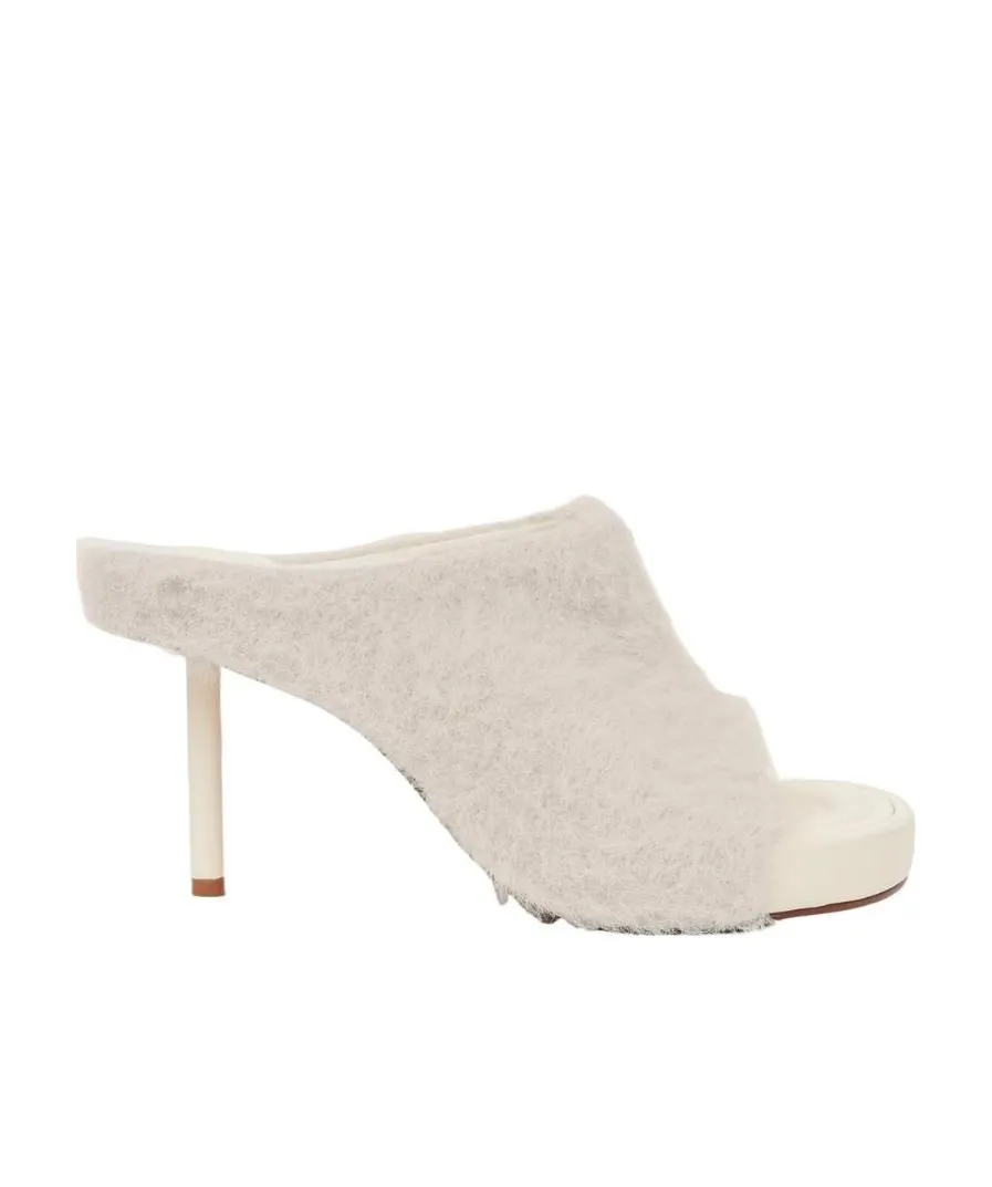 100Mm Knitted Square-Toe Mules