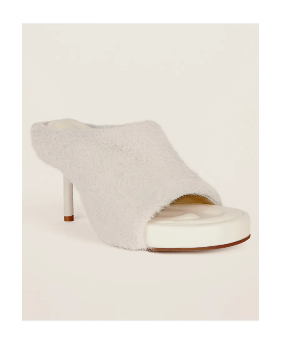 100Mm Knitted Square-Toe Mules