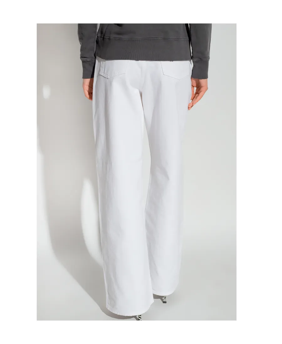 Wide-Leg Jeans In White Bull Denim