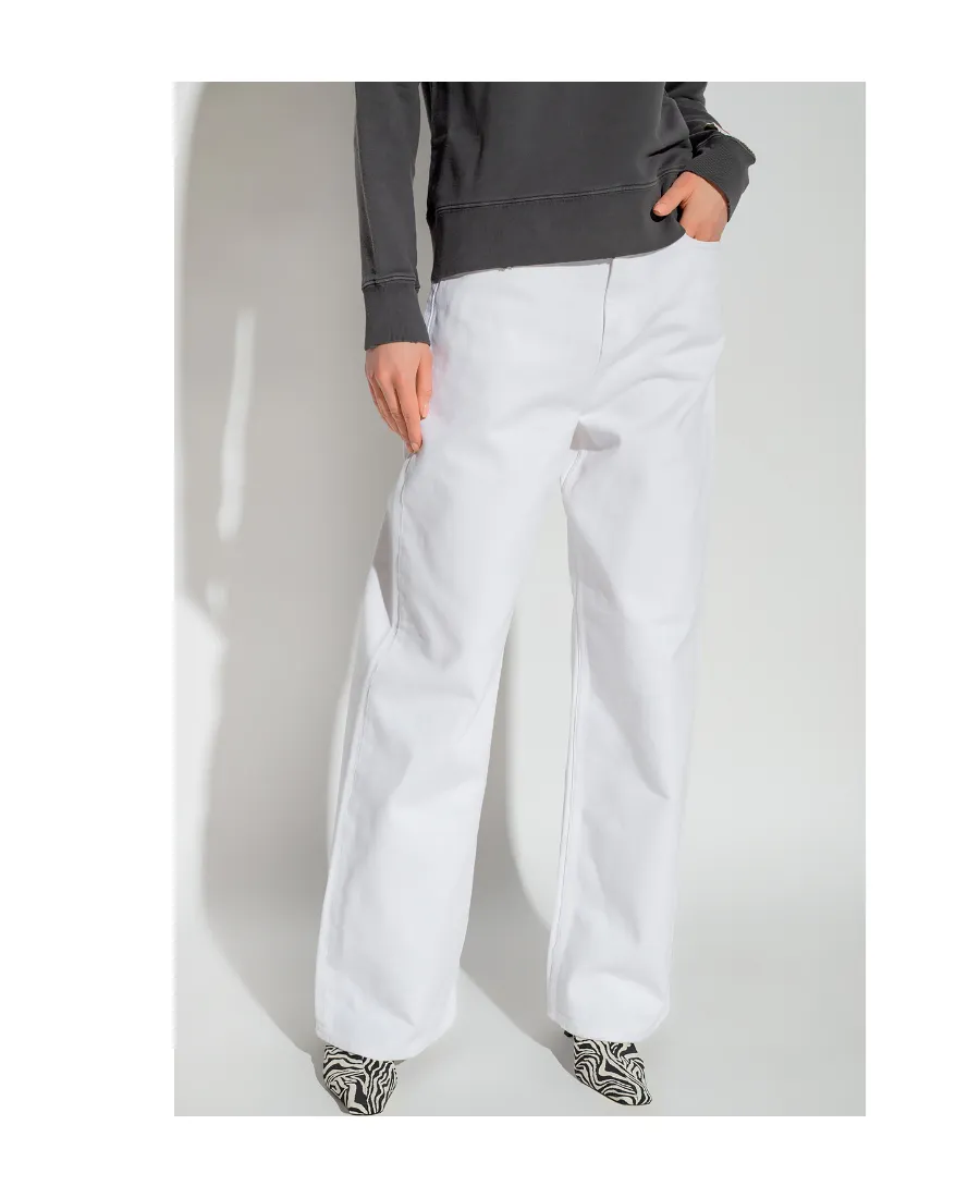 Wide-Leg Jeans In White Bull Denim