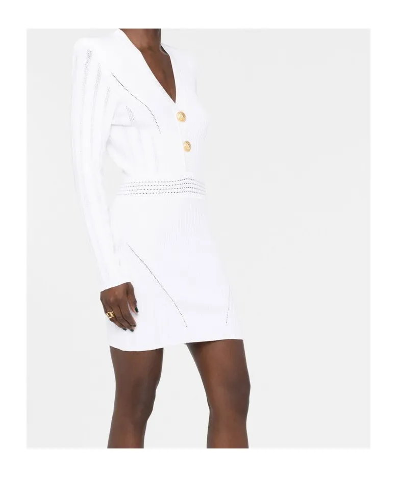 Ribbed-Knit Mini Dress
