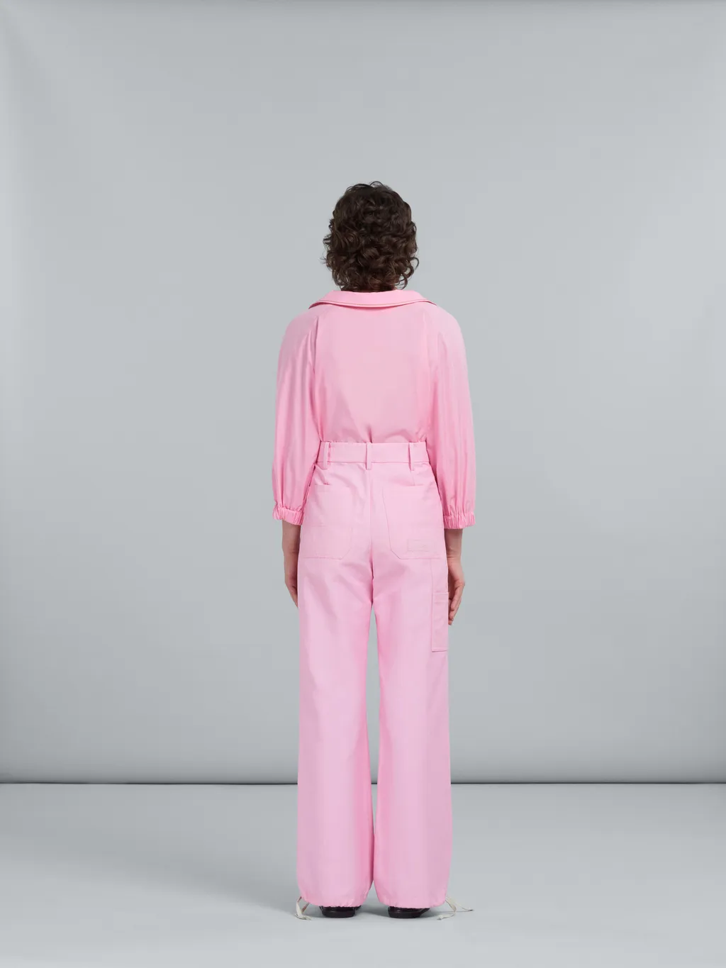 Marni Logo-Embroidered High-Waist Trousers