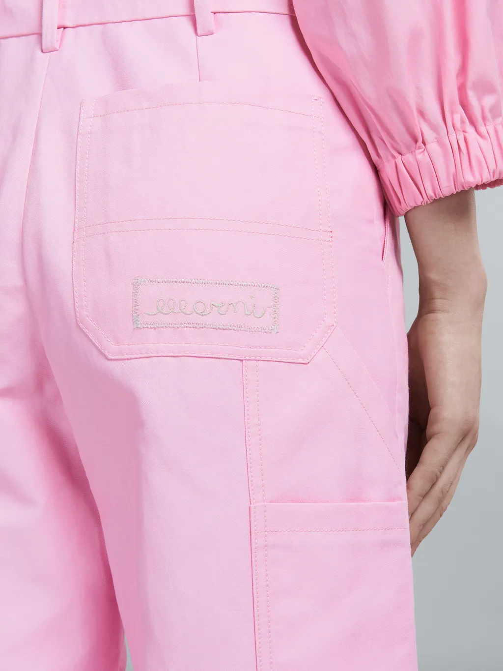 Marni Logo-Embroidered High-Waist Trousers