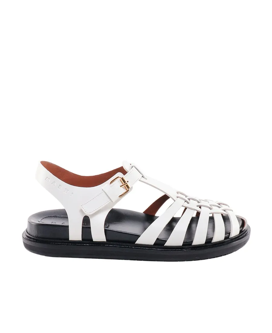 Marni Fisherman Ankle-Buckle Sandals