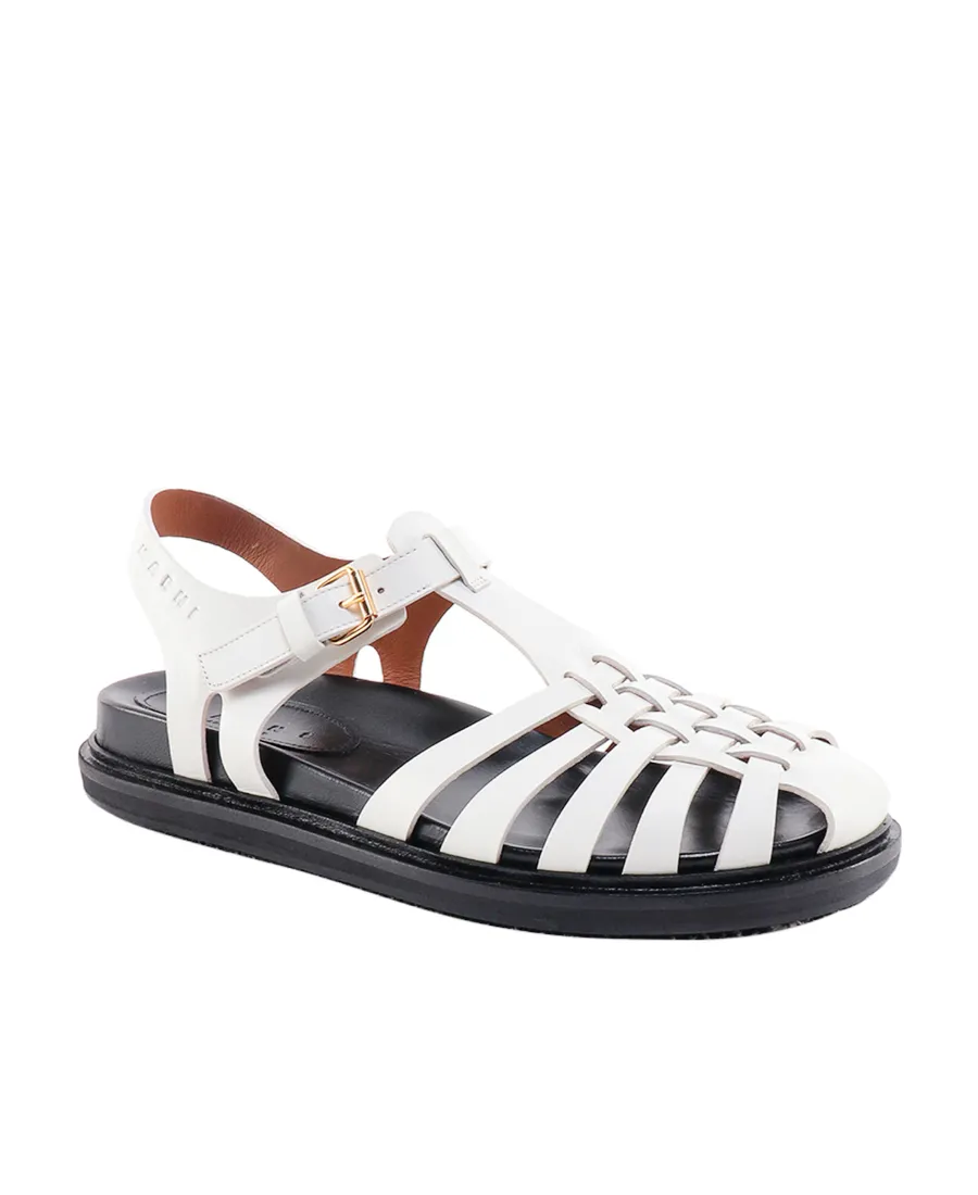 Marni Fisherman Ankle-Buckle Sandals