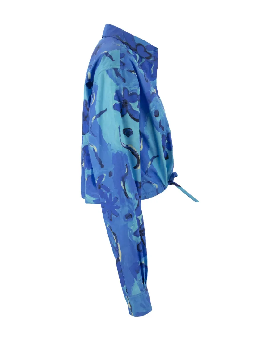 Marni Abstract Floral Printed Ruched Shirt