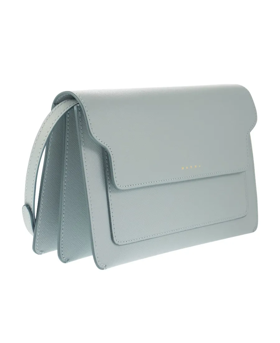 Logo-Print Leather Crossbody Bag
