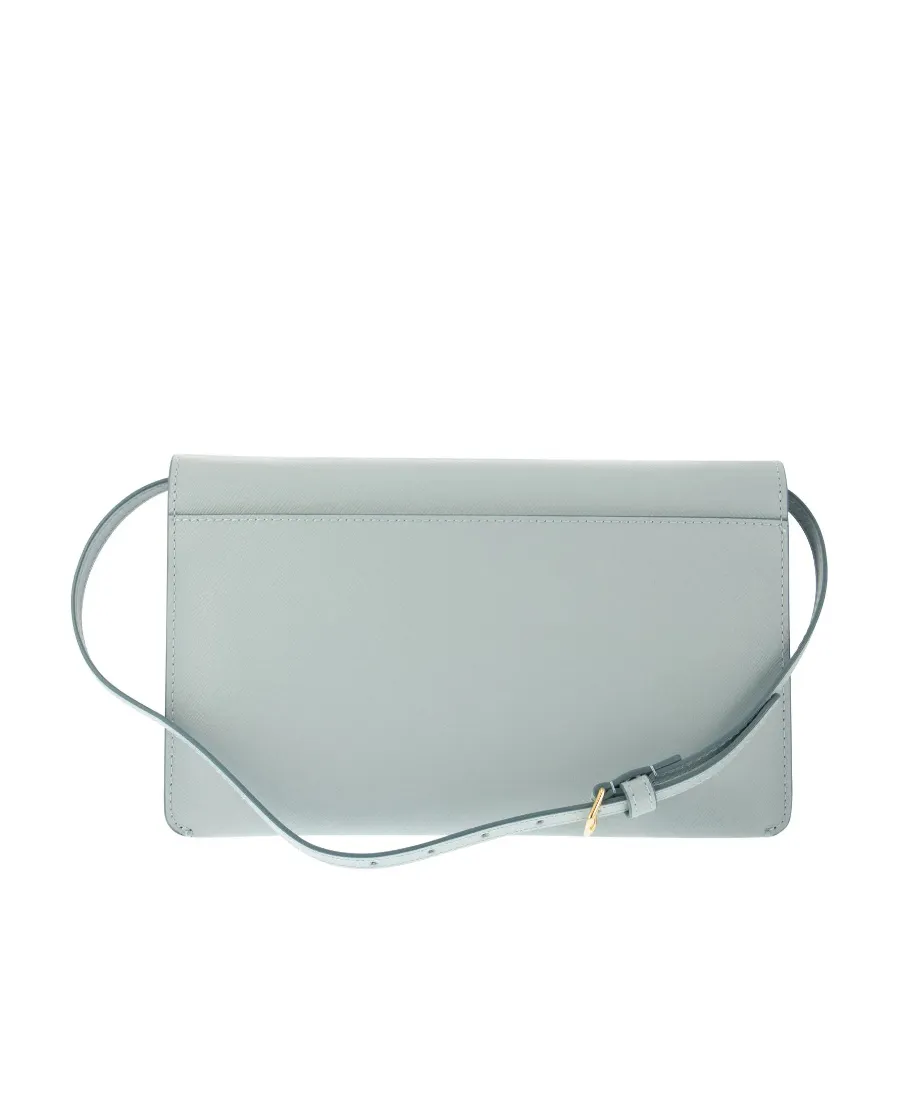 Logo-Print Leather Crossbody Bag