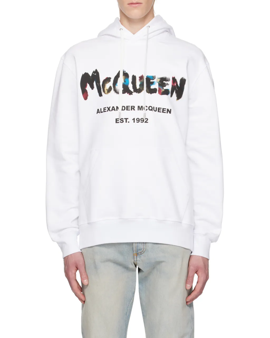 Graffiti-Print Cotton Hoodie