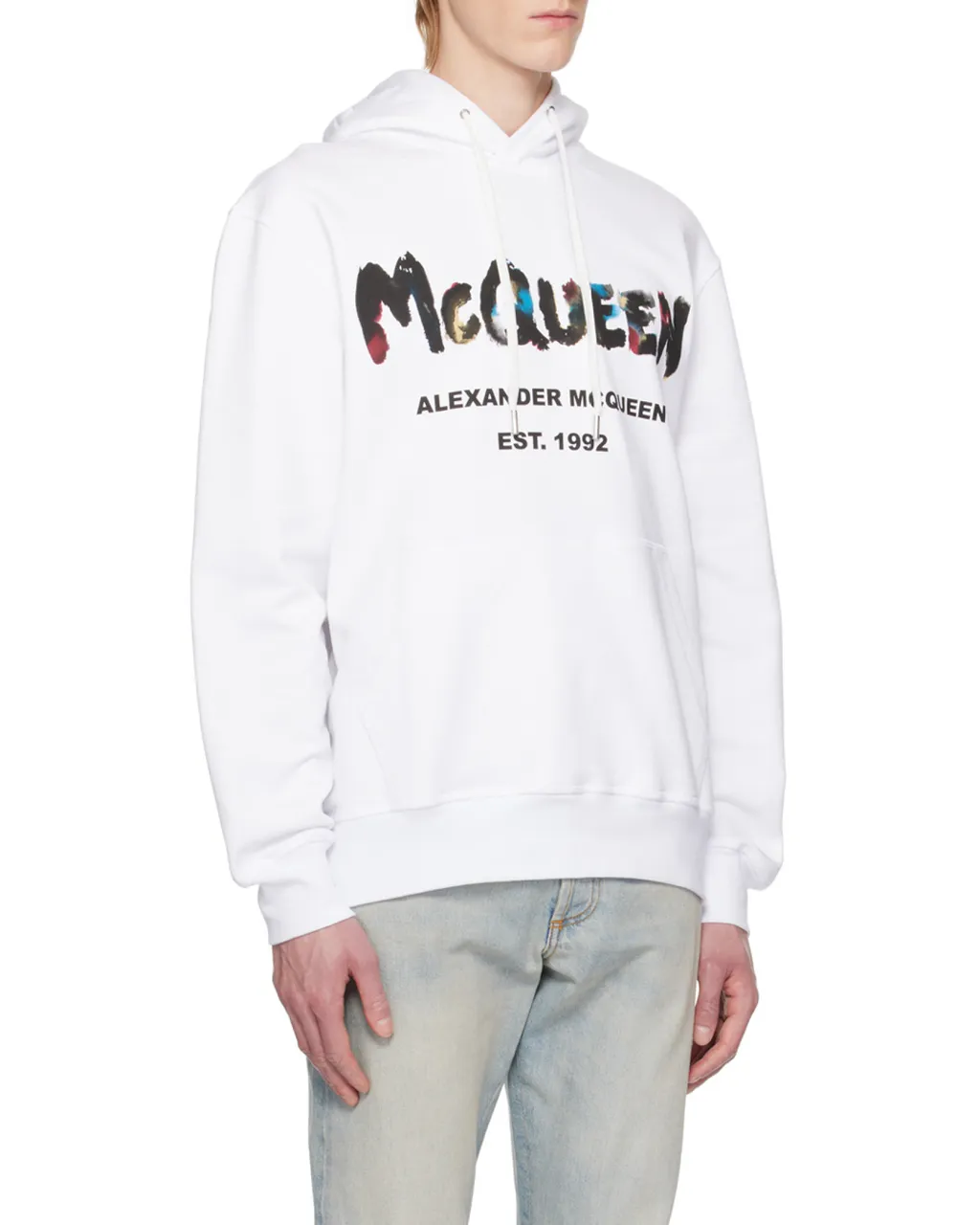 Graffiti-Print Cotton Hoodie