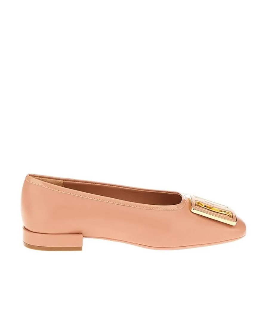 Thick Button Ballet Flats