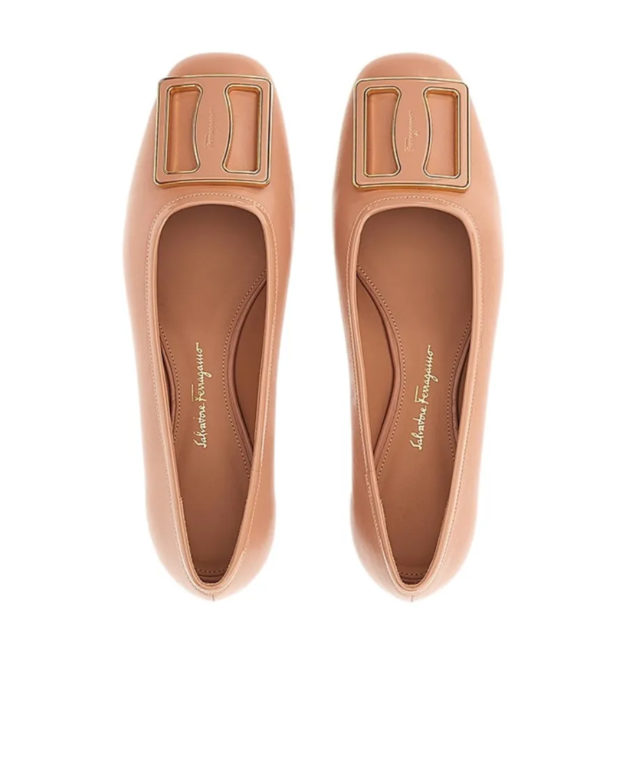 Thick Button Ballet Flats