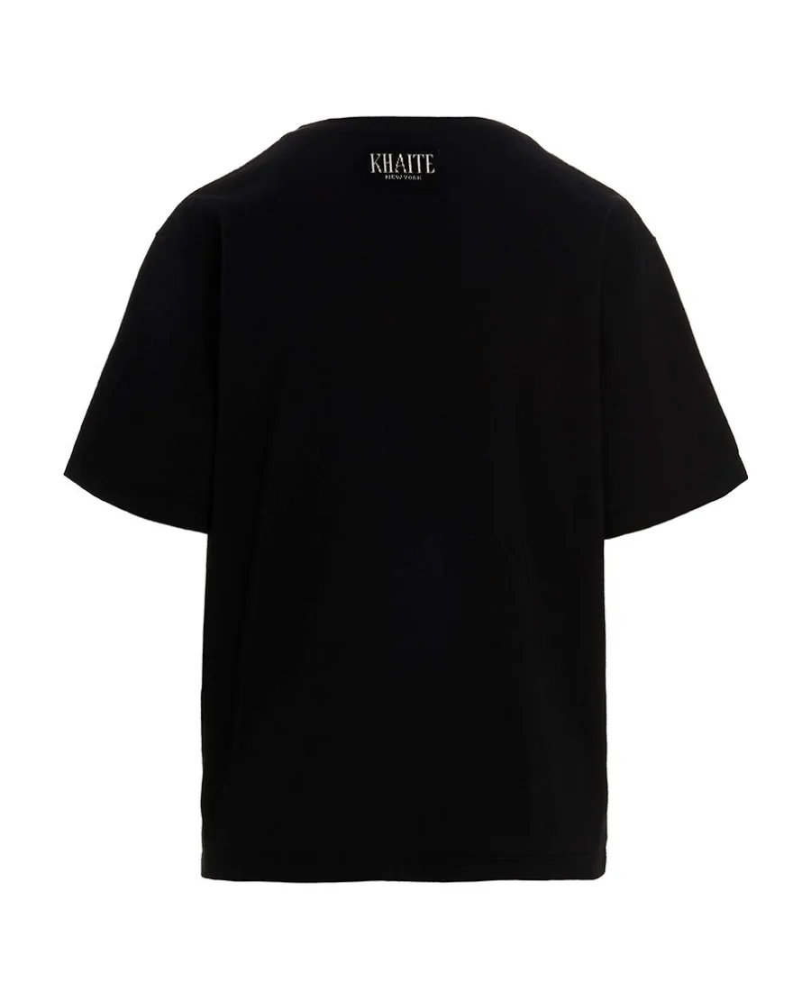 Khaite Mae Logo Patch Crewneck T-Shirt