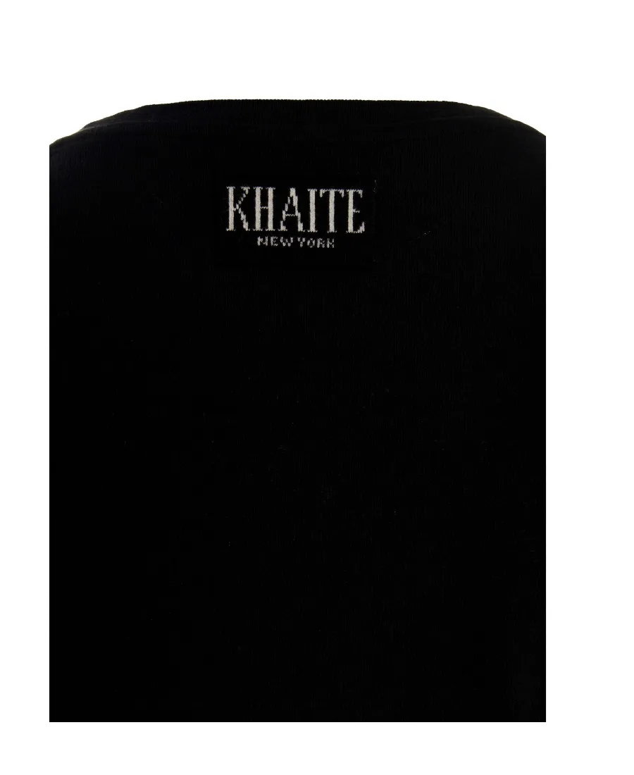 Khaite Mae Logo Patch Crewneck T-Shirt
