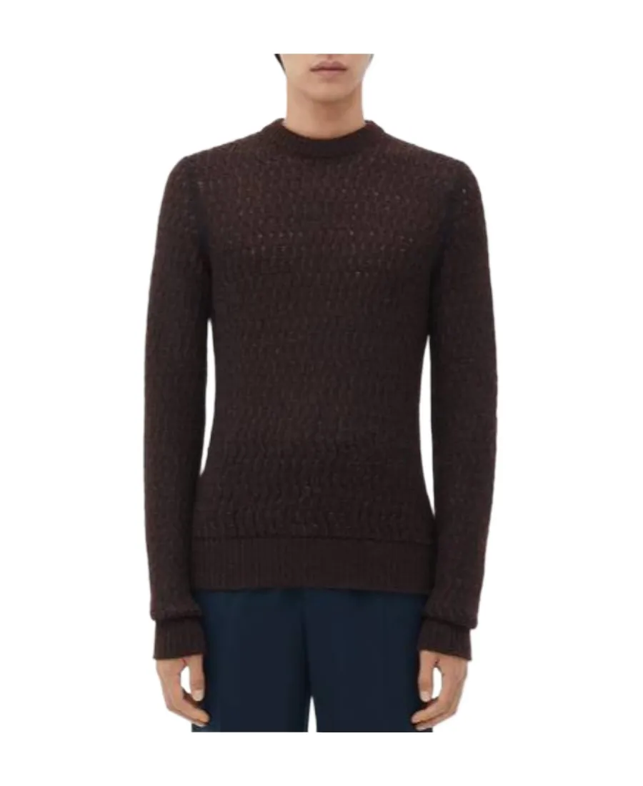 Wool Mohair Lace Effect Pullover