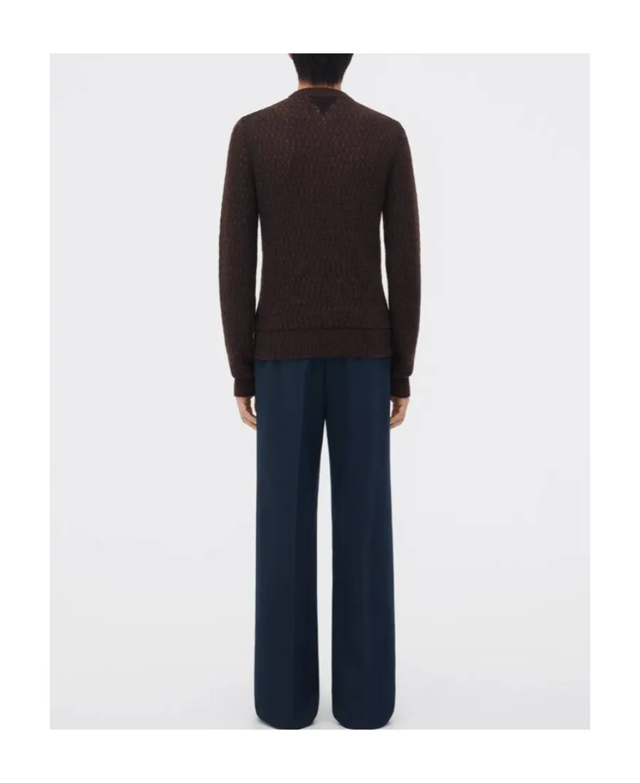 Wool Mohair Lace Effect Pullover