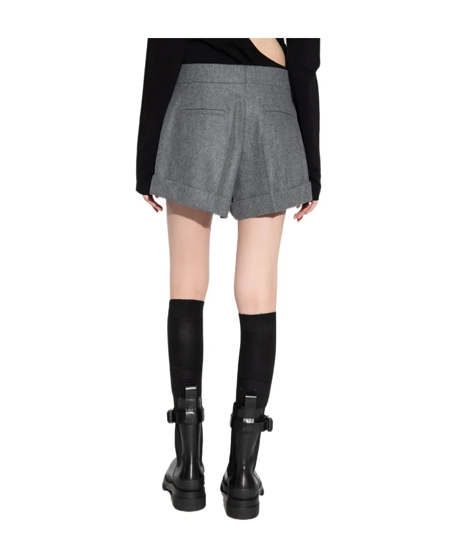 Logo Pleated Shorts