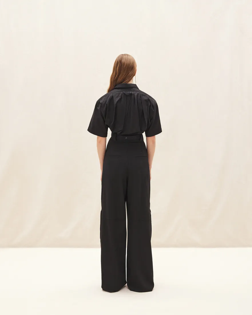 Jacquemus Santon High-Waisted Wide-Leg Pants