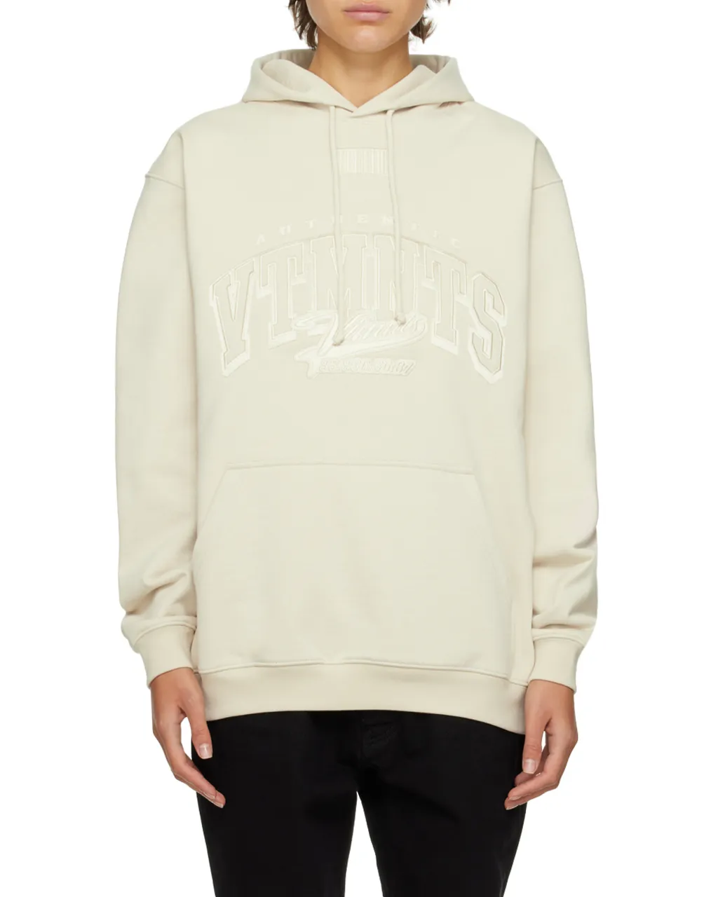Logo Embroidered Cotton Hoodie