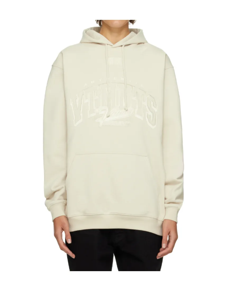 Logo Embroidered Cotton Hoodie