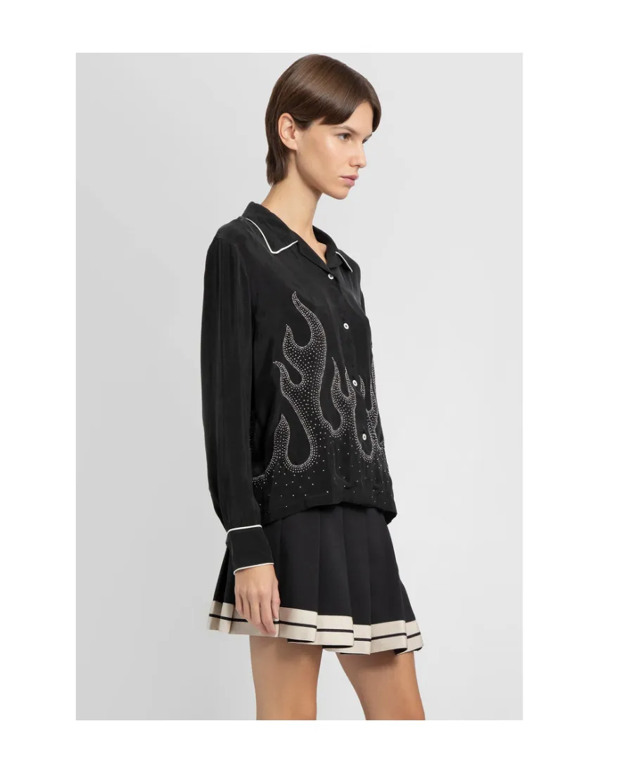 Flame-Embroidered Shirt