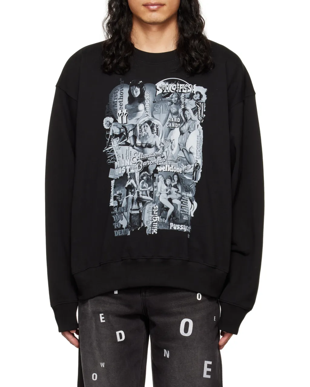 We11Done Graphic Printed Crewneck Sweatshirt