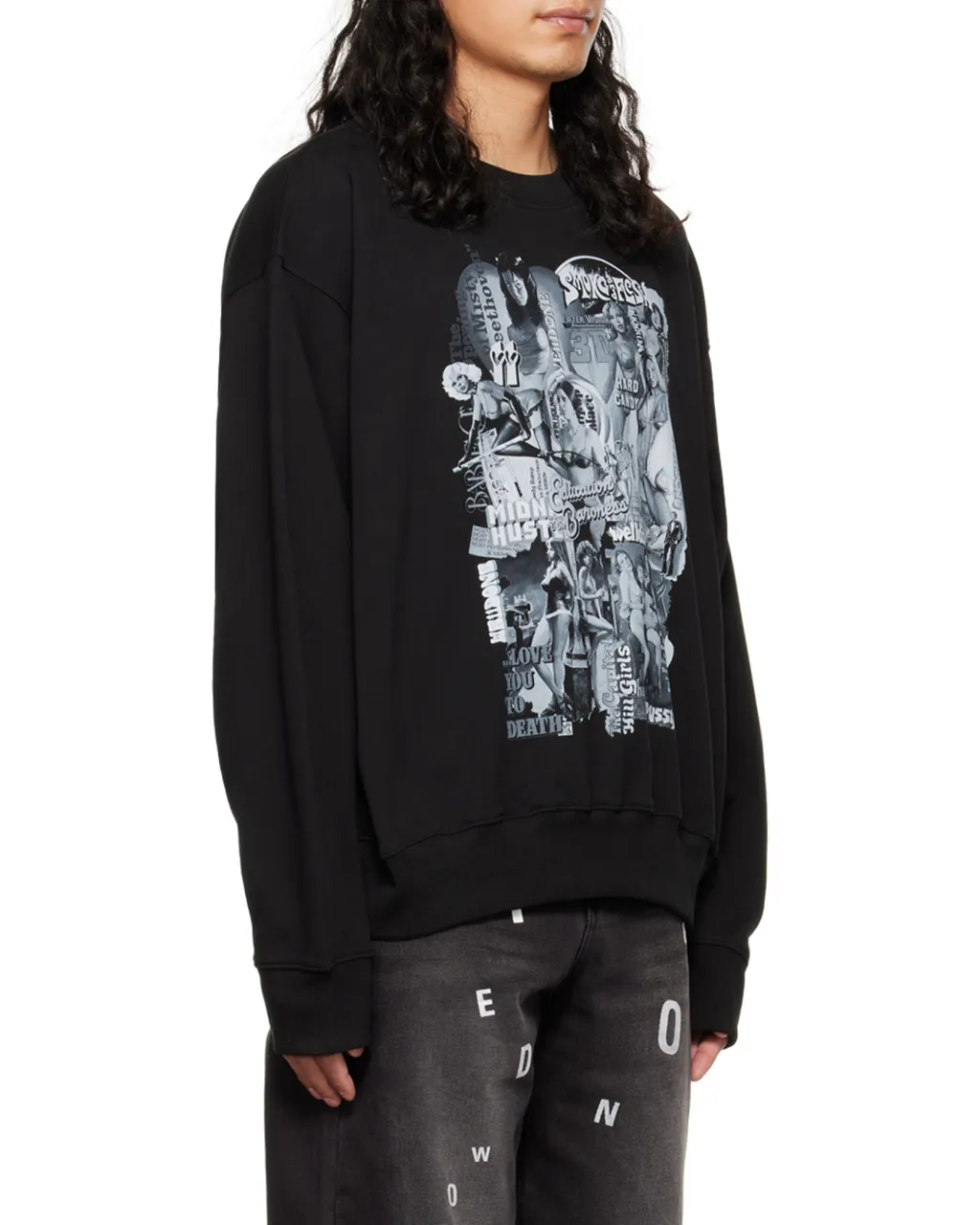 We11Done Graphic Printed Crewneck Sweatshirt