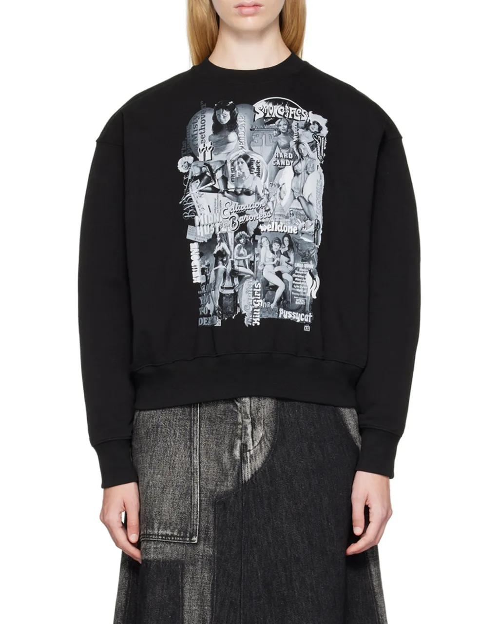 We11Done Graphic Printed Crewneck Sweatshirt