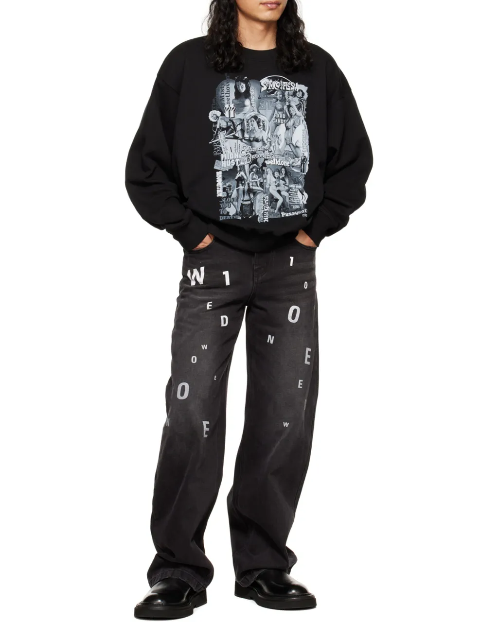 We11Done Graphic Printed Crewneck Sweatshirt