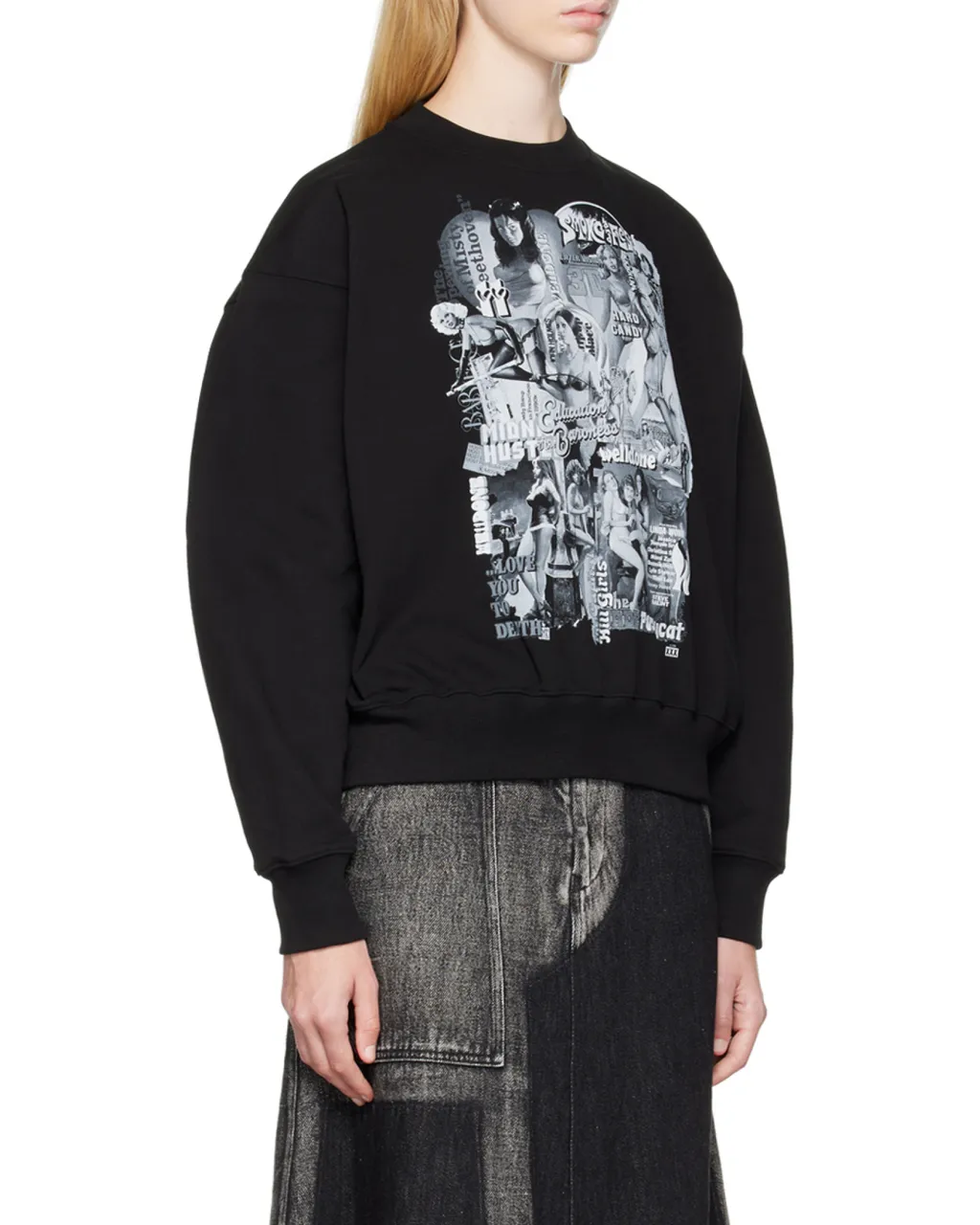 We11Done Graphic Printed Crewneck Sweatshirt