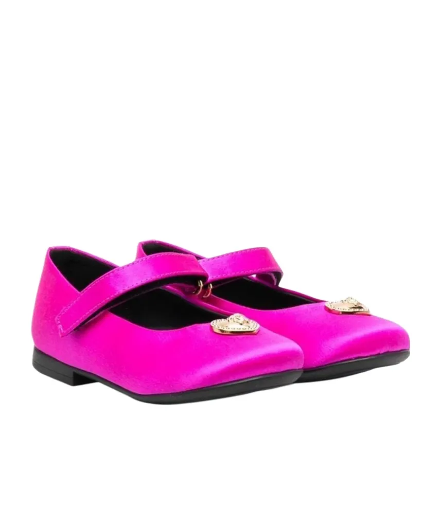 Medusa-Plaque Detail Ballerina Shoes
