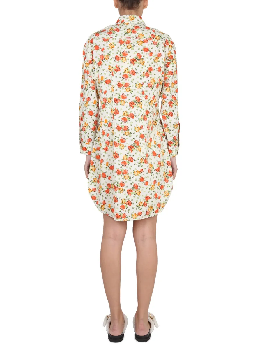 Marni Floral Patterned Shirt Dress