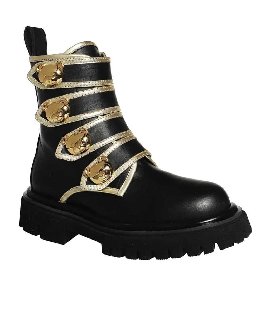 Side-Buckle Ankle Boots