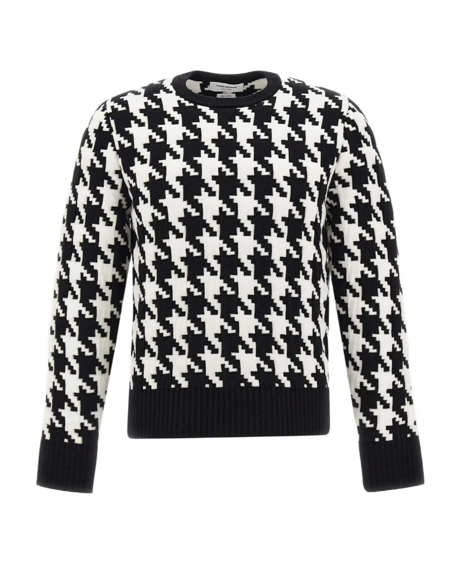 Houndstooth-Jacquard Jumper