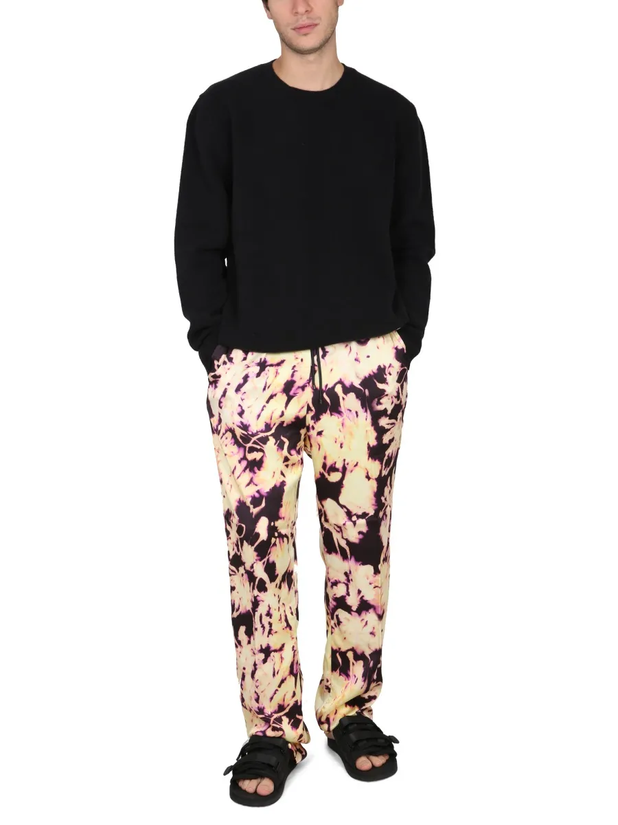 Dries Van Noten Graphic Printed Drawstring Trousers