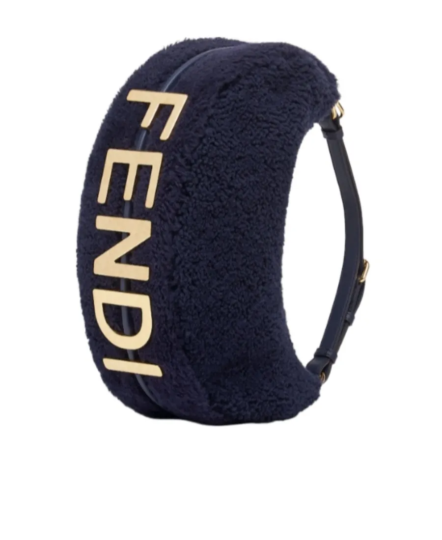 Dark Blue Sheepskin Bag